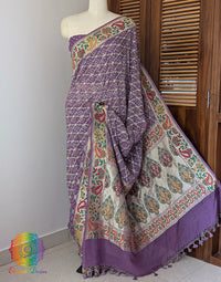 Lavender Pure Banarasi Georgette Meenakari Bandhani Saree – Bandhani Saree Online India | Elegantt Drapes