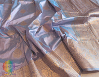 Lilac Pure Banarasi Handloom Katan Silk Saree – Handloom Saree Online India | Elegantt Drapes