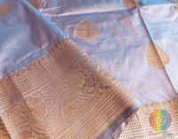 Lilac Pure Banarasi Handloom Katan Silk Saree – Handloom Saree Online India | Elegantt Drapes