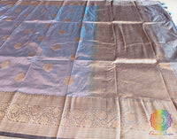 Lilac Pure Banarasi Handloom Katan Silk Saree – Handloom Saree Online India | Elegantt Drapes