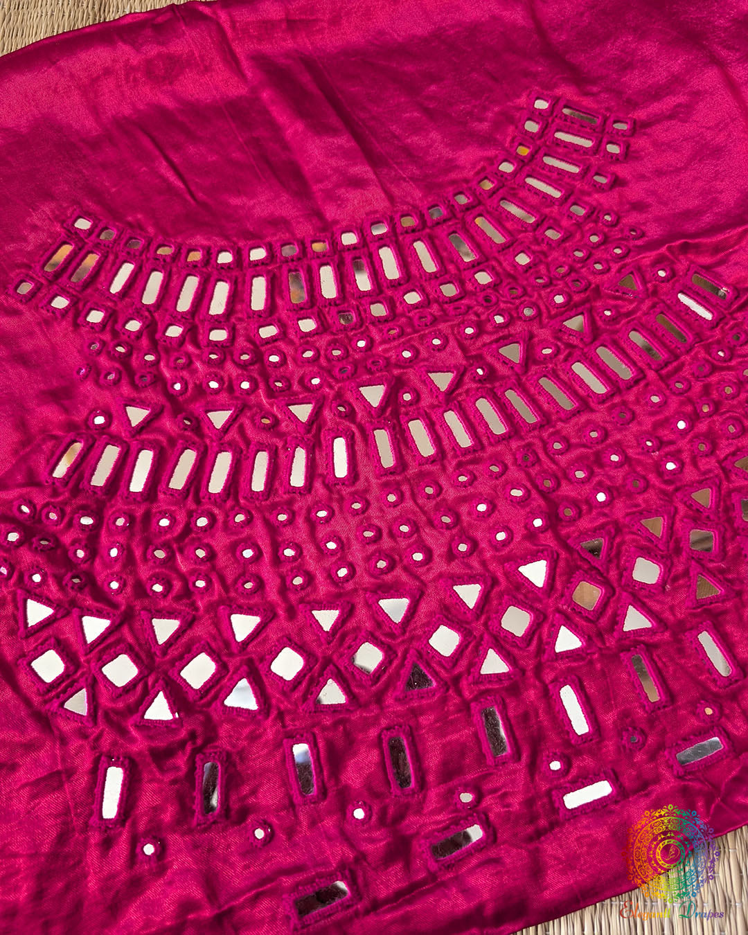 Magenta Mashru Silk Kutch Mirror Work Blouse – Handloom Saree Online India | Elegantt Drapes