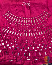 Magenta Mashru Silk Kutch Mirror Work Blouse – Handloom Saree Online India | Elegantt Drapes