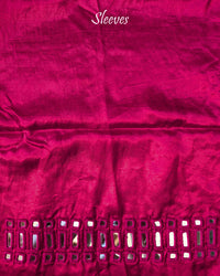 Magenta Mashru Silk Kutch Mirror Work Blouse – Handloom Saree Online India | Elegantt Drapes