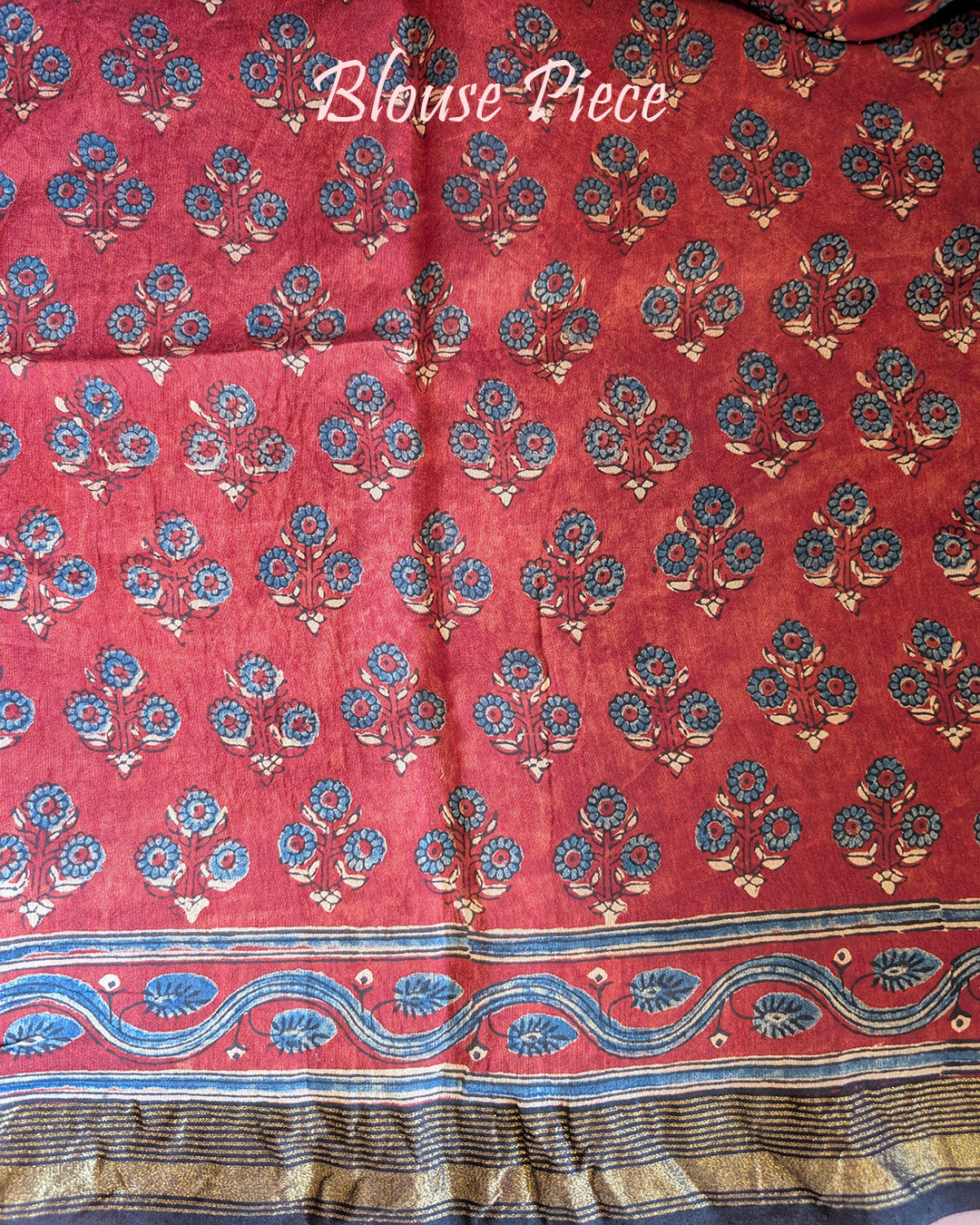 Maroon Chanderi Ajrakh Saree – Ajrakh Saree Online India | Elegantt Drapes