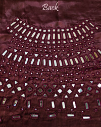 Maroon Mashru Silk Kutch Mirror Work Blouse – Handloom Saree Online India | Elegantt Drapes