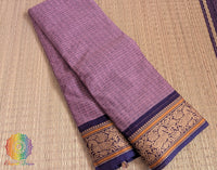 Lavender Pure Kanchi Cotton 1000 Boota Saree – Handloom Saree Online India | Elegantt Drapes