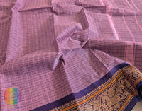 Lavender Pure Kanchi Cotton 1000 Boota Saree – Handloom Saree Online India | Elegantt Drapes