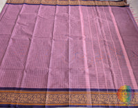 Lavender Pure Kanchi Cotton 1000 Boota Saree – Handloom Saree Online India | Elegantt Drapes