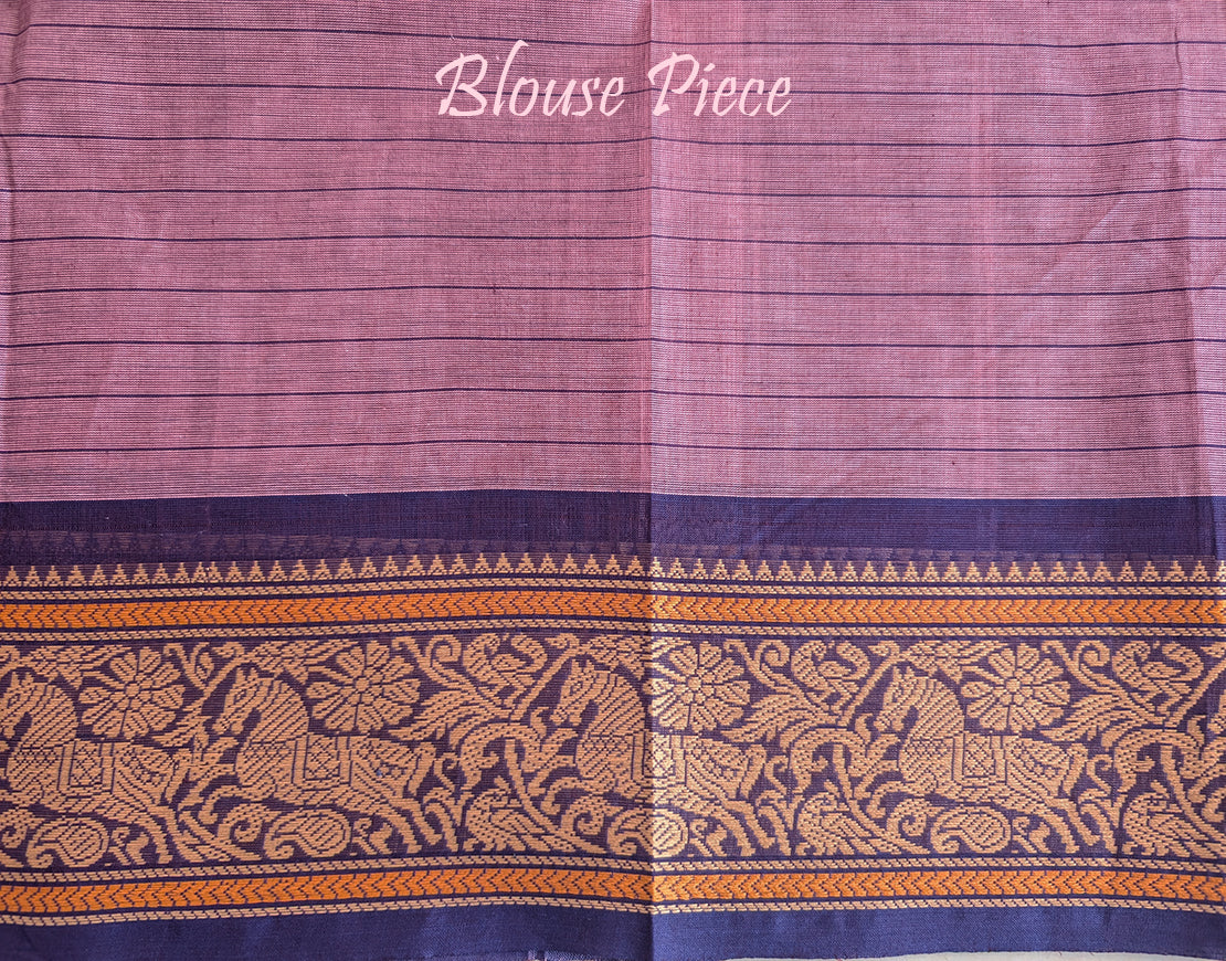 Lavender Pure Kanchi Cotton 1000 Boota Saree – Handloom Saree Online India | Elegantt Drapes