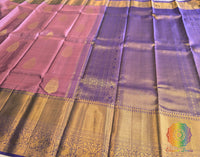 Mauve Pure Kanjivaram Silk Saree – Handloom Saree Online India | Elegantt Drapes