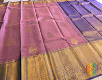 Mauve Pure Kanjivaram Silk Saree – Handloom Saree Online India | Elegantt Drapes