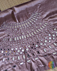 Mauve Mashru Silk Kutch Mirror Work Blouse – Handloom Saree Online India | Elegantt Drapes