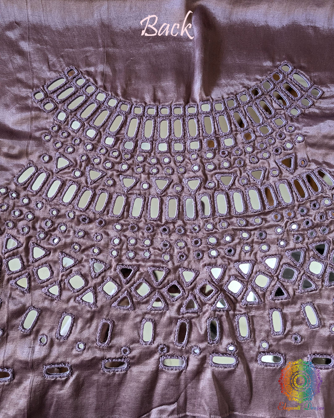 Mauve Mashru Silk Kutch Mirror Work Blouse – Handloom Saree Online India | Elegantt Drapes