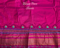 Mint Green Lambani Handwork Pure Ilkal Silk Saree – Ilkal Handloom Saree Online India | Elegantt Drapes