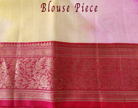 Multi Shaded Pure Chanderi Handloom Katan Silk Saree – Handloom Saree Online India | Elegantt Drapes