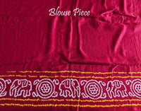 Mustard Pure Gajji Silk Bandhani Saree – Bandhani Saree Online India | Elegantt Drapes