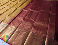 Ochre Pure Kanjivaram Handloom Silk Saree – Handloom Saree Online India | Elegantt Drapes