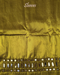 Ochre Mashru Silk Kutch Mirror Work Blouse – Handloom Saree Online India | Elegantt Drapes