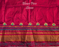 Moss Green Lambani Handwork Pure Ilkal Silk Saree – Ilkal Handloom Saree Online India | Elegantt Drapes