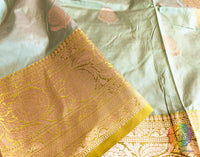 Olive Pure Banarasi Handloom Katan Silk Saree – Handloom Saree Online India | Elegantt Drapes