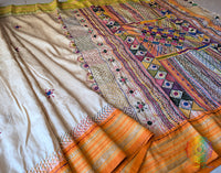 Pure Vidarbha Tussar Silk Lambani Handwork Saree – Handloom Saree Online India | Elegantt Drapes