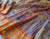 Pure Vidarbha Tussar Silk Lambani Handwork Saree – Handloom Saree Online India | Elegantt Drapes