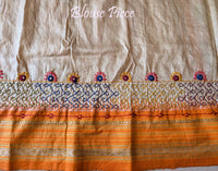 Pure Vidarbha Tussar Silk Lambani Handwork Saree – Handloom Saree Online India | Elegantt Drapes