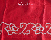 Orange Gharchola saree pallu with Bandhej detailing