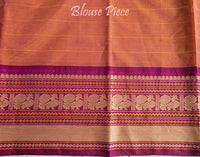 Orange Pure Kanchi Cotton Saree – Handloom Saree Online India | Elegantt Drapes