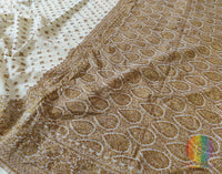 Pale Yellow Banarasi Handloom Pure Khaddi Georgete Saree – Handloom Saree Online India | Elegantt Drapes