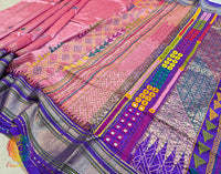 Pink Pure Ilkal Silk Lambani Handwork Saree – Ilkal Handloom Saree Online India | Elegantt Drapes