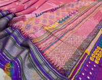 Pink Pure Ilkal Silk Lambani Handwork Saree – Ilkal Handloom Saree Online India | Elegantt Drapes