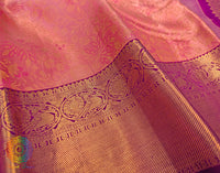 Peach Pure Kanjivaram Silk Saree