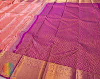 Peach Pure Kanjivaram Silk Saree