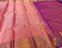 Peach Pure Kanjivaram Silk Saree
