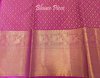 Peach Pure Kanjivaram Silk Saree