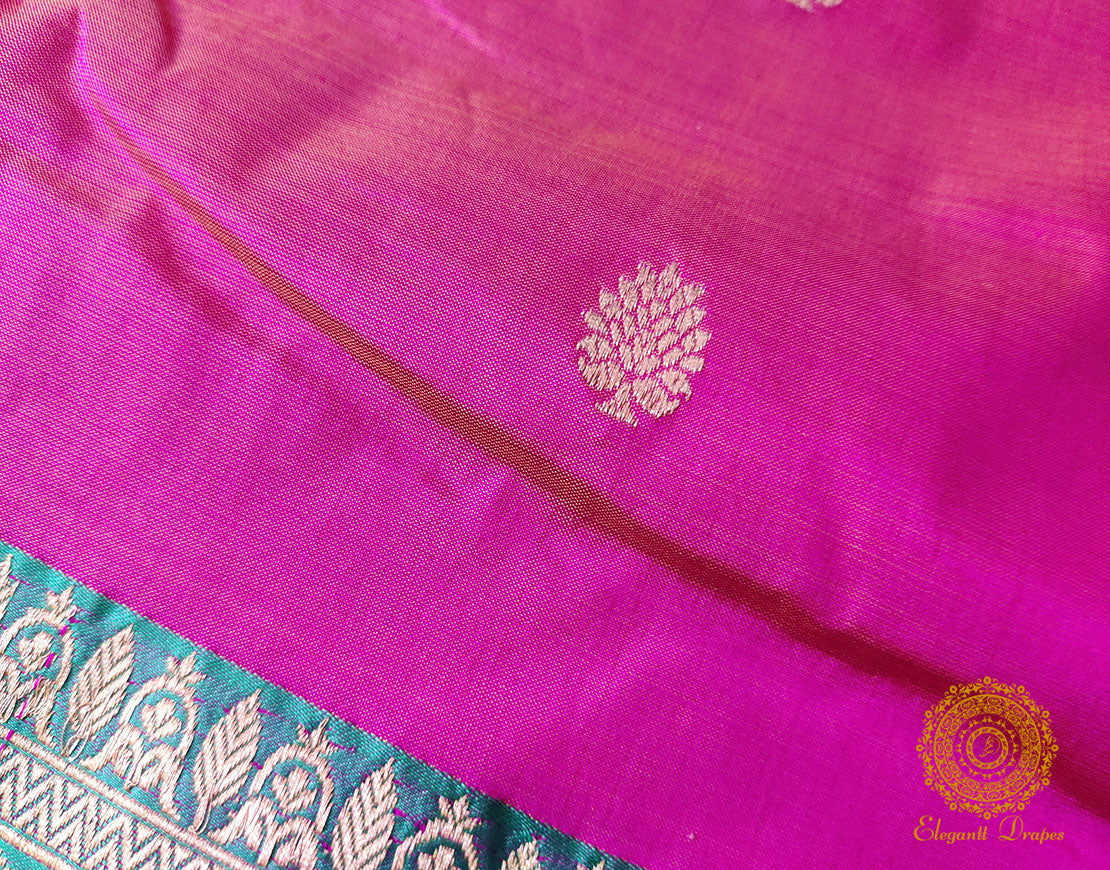 Pink Pure Banarasi Handloom Katan Silk Saree – Handloom Saree Online India | Elegantt Drapes