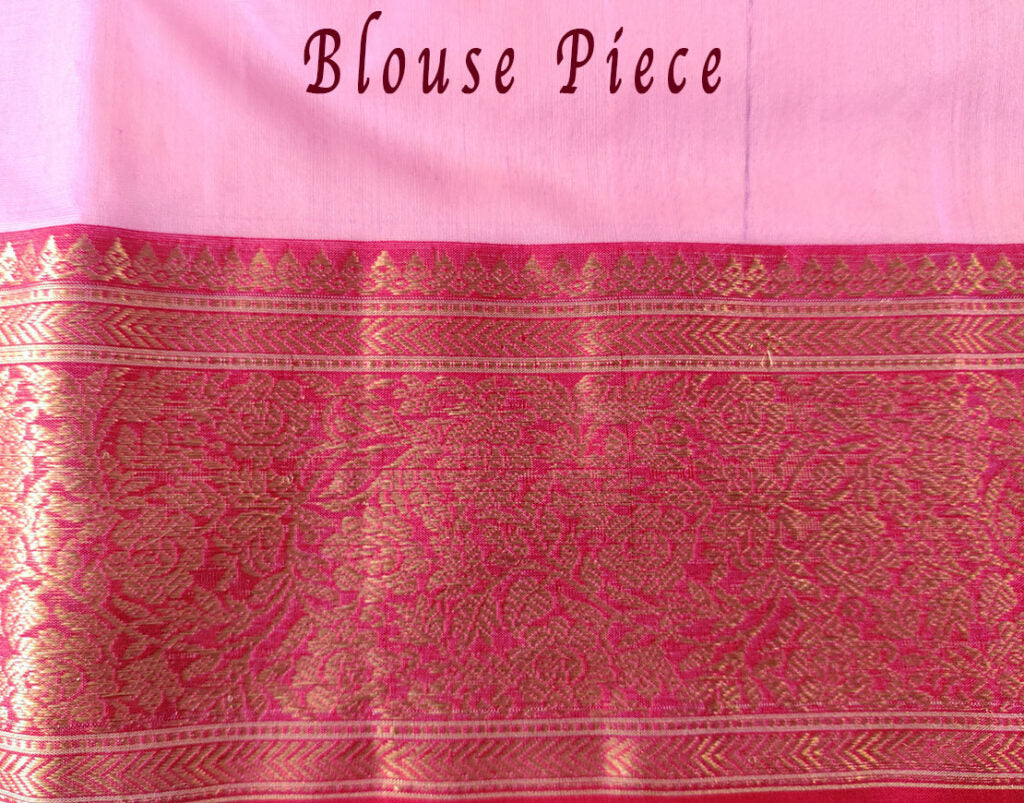 Pink Pure Chanderi Handloom Katan Silk Saree – Handloom Saree Online India | Elegantt Drapes