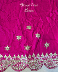 Pink Bandhej Gharchola Gota Patti Saree – Bandhani Saree Online India | Elegantt Drapes