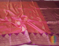 Pink Banarasi Handloom Pure Katan Silk Saree – Handloom Saree Online India | Elegantt Drapes