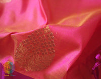 Pink Banarasi Handloom Pure Katan Silk Saree – Handloom Saree Online India | Elegantt Drapes