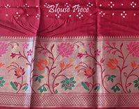 Pink Bandhani Meenakari Katan Silk Saree – Bandhani Saree Online India | Elegantt Drapes