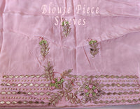 Pink Pure Organza Gota Patti Handwork Saree – Handloom Saree Online India | Elegantt Drapes