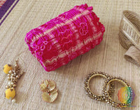 Rani Pink Pure Gaji Silk Bandhani Gharchola Dupatta