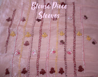 Blush Pink Pure Organza Silk Hand Embroidered Saree – Handloom Saree Online India | Elegantt Drapes
