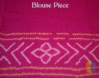 Pink Orange Gharchola Bandhani saree drape Blouse