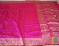 Pink Pure Banarasi Katan Silk Sona Rupa Saree Saree – Handloom Saree Online India | Elegantt Drapes