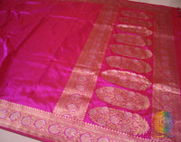 Pink Pure Banarasi Katan Silk Sona Rupa Saree Saree – Handloom Saree Online India | Elegantt Drapes