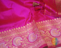 Pink Pure Banarasi Katan Silk Sona Rupa Saree Saree – Handloom Saree Online India | Elegantt Drapes