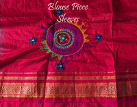 Pista Green Pure Ilkal Silk Lambani Handwork Saree – Ilkal Handloom Saree Online India | Elegantt Drapes